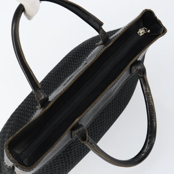 BOTTEGA VENETA Hand Bag Canvas Black Auth 155219