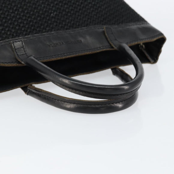 BOTTEGA VENETA Hand Bag Canvas Black Auth 155219