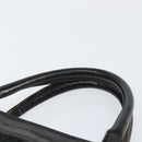 BOTTEGA VENETA Hand Bag Canvas Black Auth 155219-8