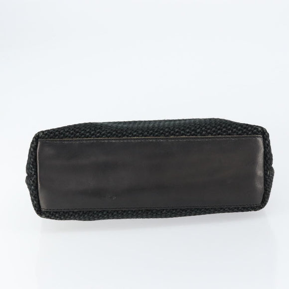 BOTTEGA VENETA Hand Bag Canvas Black Auth 155219