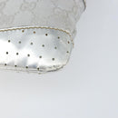 GUCCI GG Canvas Shoulder Bag Silver 147671 Auth 155220-15