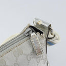 GUCCI GG Canvas Shoulder Bag Silver 147671 Auth 155220-10