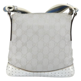 GUCCI GG Canvas Shoulder Bag Silver 147671 Auth 155220 - 0