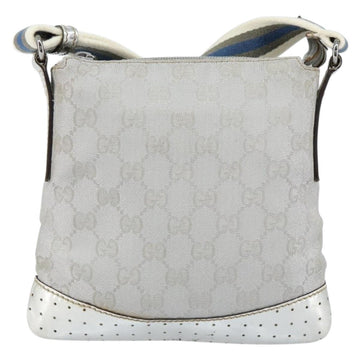 GUCCI GG Canvas Shoulder Bag Silver 147671 Auth 155220 - 0