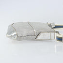 GUCCI GG Canvas Shoulder Bag Silver 147671 Auth 155220-3