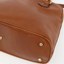 GUCCI Bamboo Hand Bag Leather 2way Brown Gold 000 1274 0290 Auth 155221-14