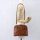GUCCI Bamboo Hand Bag Leather 2way Brown Gold 000 1274 0290 Auth 155221-24