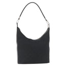 GUCCI GG Canvas Shoulder Bag Black Silver 001 3814 Auth 155222-1