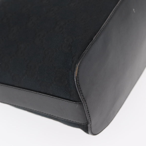 GUCCI GG Canvas Shoulder Bag Black Silver 001 3814 Auth 155222