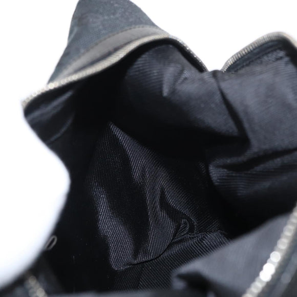 GUCCI GG Canvas Shoulder Bag Black Silver 001 3814 Auth 155222