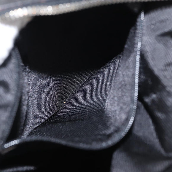 GUCCI GG Canvas Shoulder Bag Black Silver 001 3814 Auth 155222