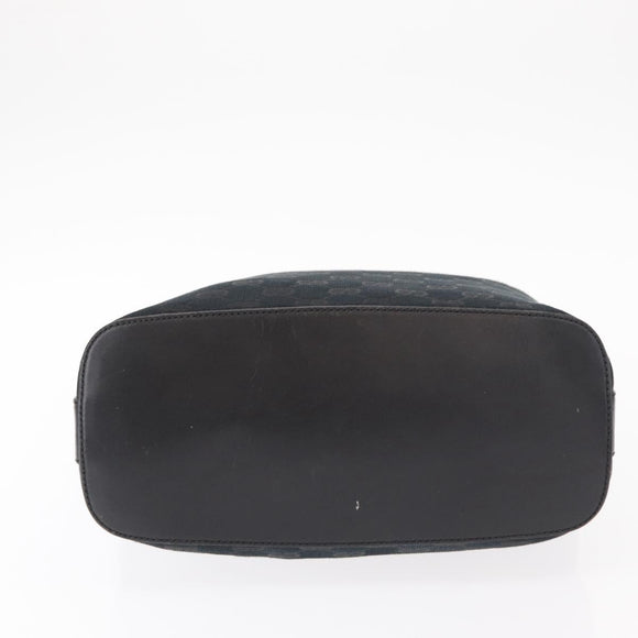 GUCCI GG Canvas Shoulder Bag Black Silver 001 3814 Auth 155222