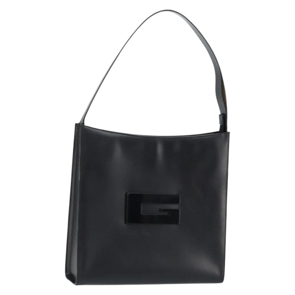 GUCCI Interlocking Hand Bag Leather Black 001 3066 Auth 155223