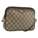 GUCCI GG Supreme Shoulder Bag PVC Beige Gold 97 02 068 Auth 155224-1