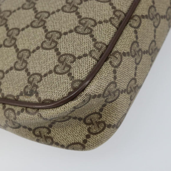 GUCCI GG Supreme Shoulder Bag PVC Beige Gold 97 02 068 Auth 155224
