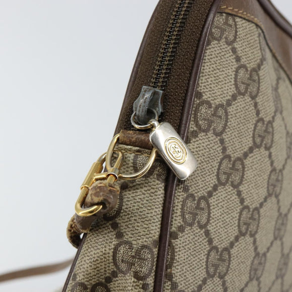 GUCCI GG Supreme Shoulder Bag PVC Beige Gold 97 02 068 Auth 155224