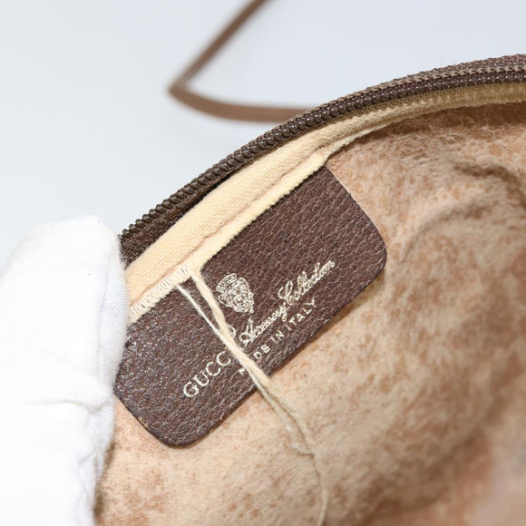 GUCCI GG Supreme Shoulder Bag PVC Beige Gold 97 02 068 Auth 155224