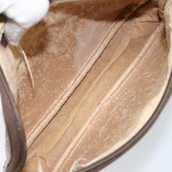 GUCCI GG Supreme Shoulder Bag PVC Beige Gold 97 02 068 Auth 155224