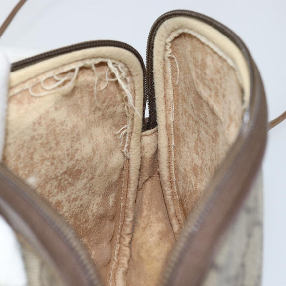 GUCCI GG Supreme Shoulder Bag PVC Beige Gold 97 02 068 Auth 155224