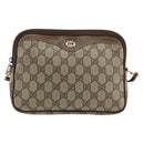 GUCCI GG Supreme Shoulder Bag PVC Beige Gold 97 02 068 Auth 155224-13