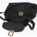 Chloe Elsie Hand Bag Leather 2way Black Gold Auth 155225-17