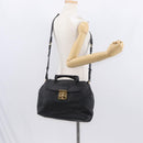 Chloe Elsie Hand Bag Leather 2way Black Gold Auth 155225-25