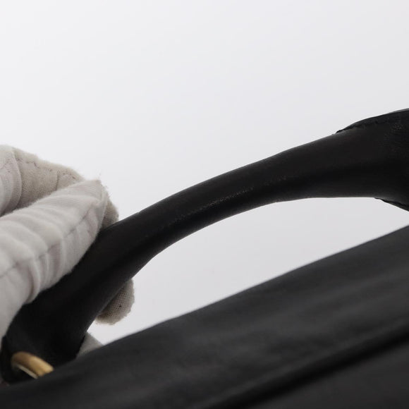 Chloe Elsie Hand Bag Leather 2way Black Gold Auth 155225