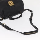 Chloe Elsie Hand Bag Leather 2way Black Gold Auth 155225-9