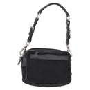 PRADA Shoulder Bag Nylon Black Silver Auth 155226-1
