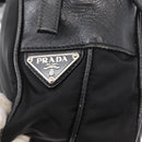 PRADA Shoulder Bag Nylon Black Silver Auth 155226-14
