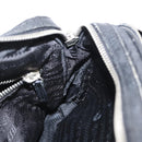 PRADA Shoulder Bag Nylon Black Silver Auth 155226-18