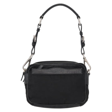 PRADA Shoulder Bag Nylon Black Silver Auth 155226 - 0