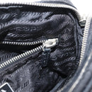 PRADA Shoulder Bag Nylon Black Silver Auth 155226-22