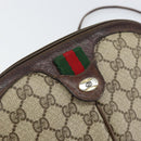 GUCCI GG Supreme Web Sherry Line Shoulder Bag PVC Beige 904 02 047 Auth 155227-14