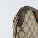 GUCCI GG Supreme Web Sherry Line Shoulder Bag PVC Beige 904 02 047 Auth 155227-15