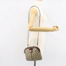 GUCCI GG Supreme Web Sherry Line Shoulder Bag PVC Beige 904 02 047 Auth 155227-22