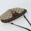 GUCCI GG Supreme Web Sherry Line Shoulder Bag PVC Beige 904 02 047 Auth 155227-6
