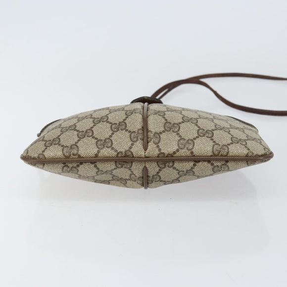 GUCCI GG Supreme Web Sherry Line Shoulder Bag PVC Beige 904 02 047 Auth 155227