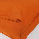PRADA Tote Bag Nylon Orange Silver Auth 155228-9
