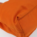 PRADA Tote Bag Nylon Orange Silver Auth 155228-14