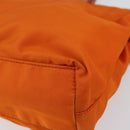 PRADA Tote Bag Nylon Orange Silver Auth 155228-15