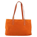 PRADA Tote Bag Nylon Orange Silver Auth 155228-2