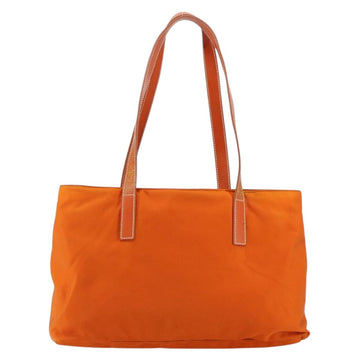 PRADA Tote Bag Nylon Orange Silver Auth 155228 - 0