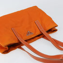 PRADA Tote Bag Nylon Orange Silver Auth 155228-6