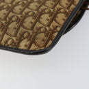 Christian Dior Trotter Canvas Shoulder Bag Beige Gold Auth 155229-12