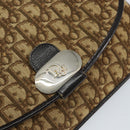 Christian Dior Trotter Canvas Shoulder Bag Beige Gold Auth 155229-14