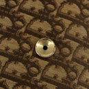 Christian Dior Trotter Canvas Shoulder Bag Beige Gold Auth 155229-16