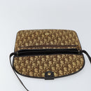 Christian Dior Trotter Canvas Shoulder Bag Beige Gold Auth 155229-17