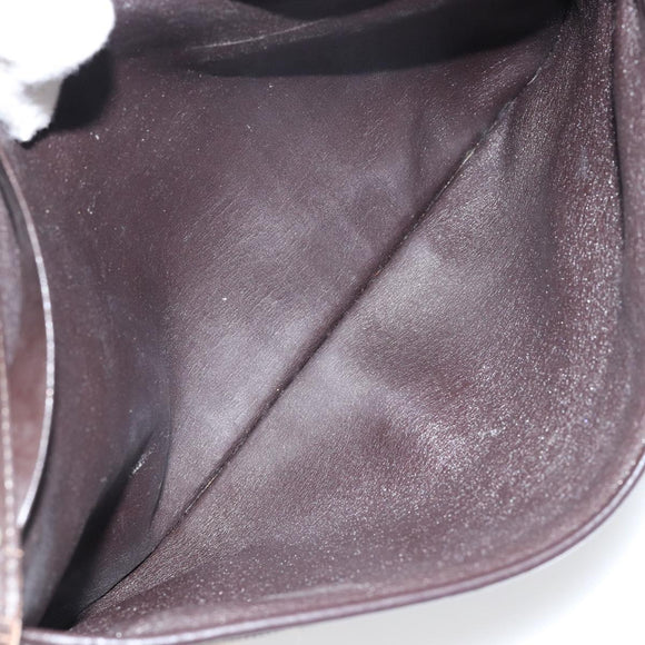 Christian Dior Trotter Canvas Shoulder Bag Beige Gold Auth 155229