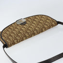 Christian Dior Trotter Canvas Shoulder Bag Beige Gold Auth 155229-6